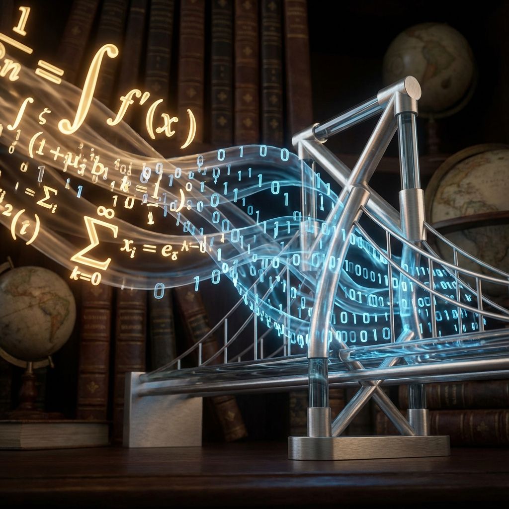 Mathematical equations and code merging together in engineering context