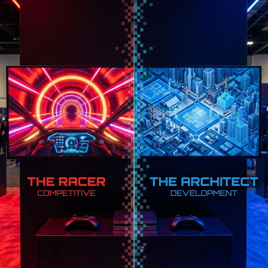 Student choosing between competitive programming and development skills