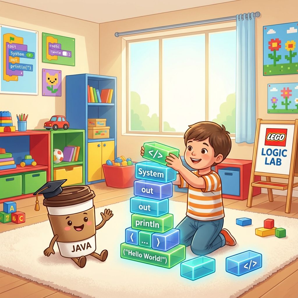 School students learning Java programming with excitement