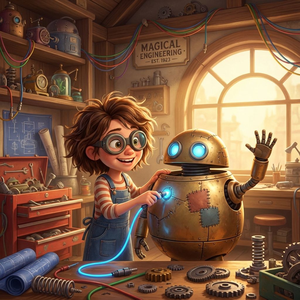 Child building and programming a robot with STEM kit