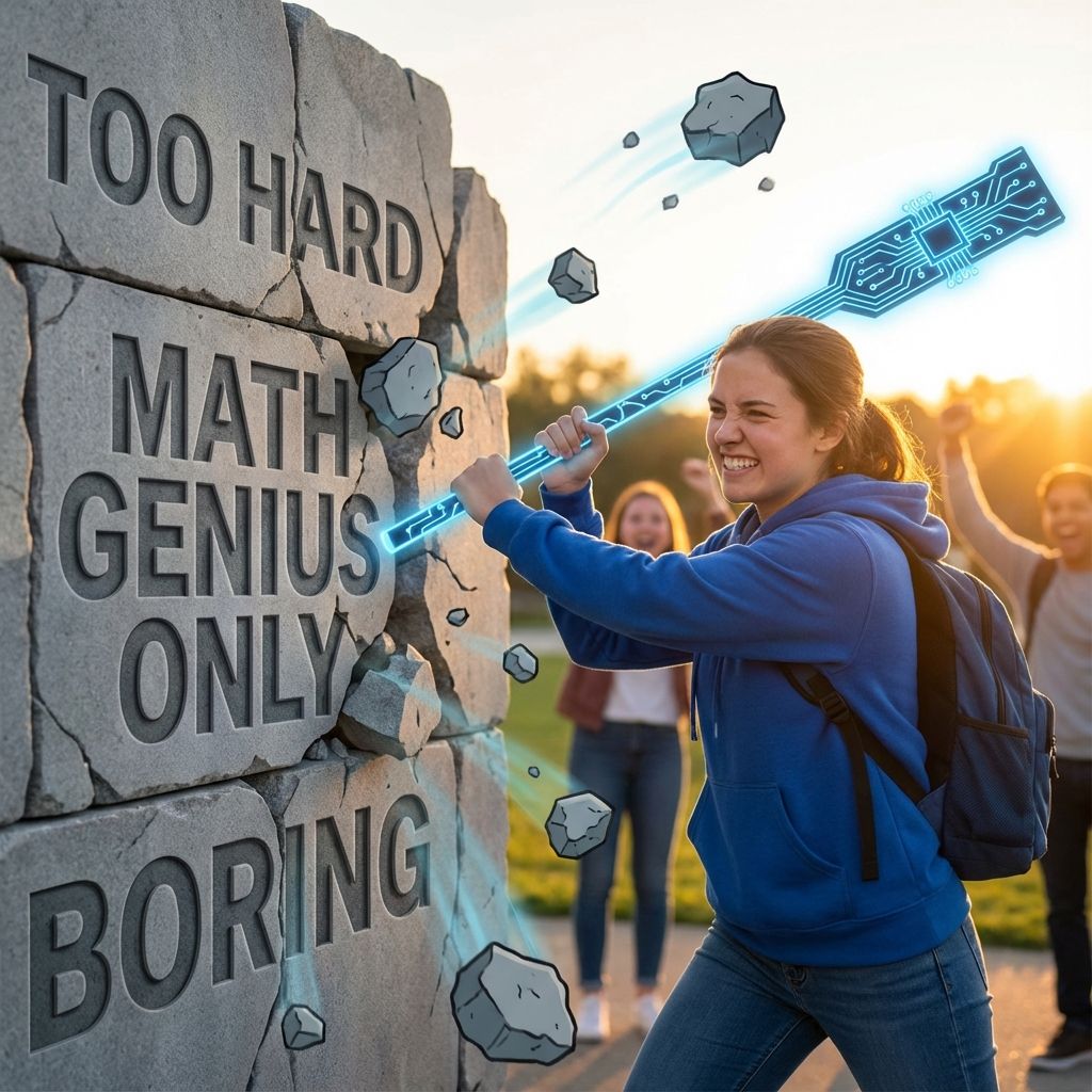 Student breaking through coding myths and misconceptions