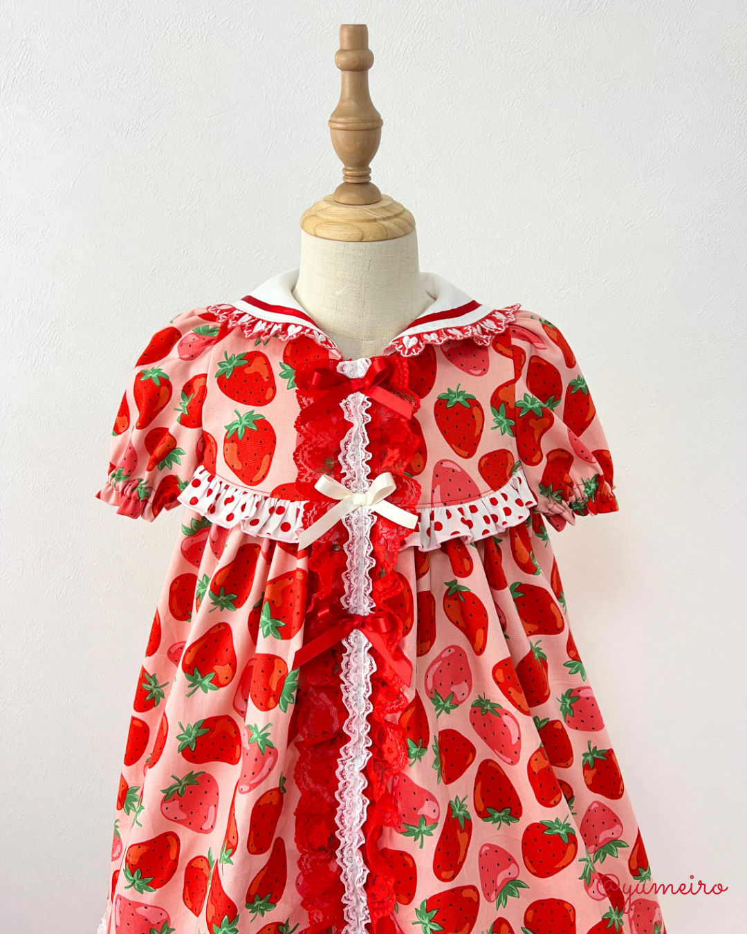 大粒いちご🍓♡Aラインワンピース(130cm) 