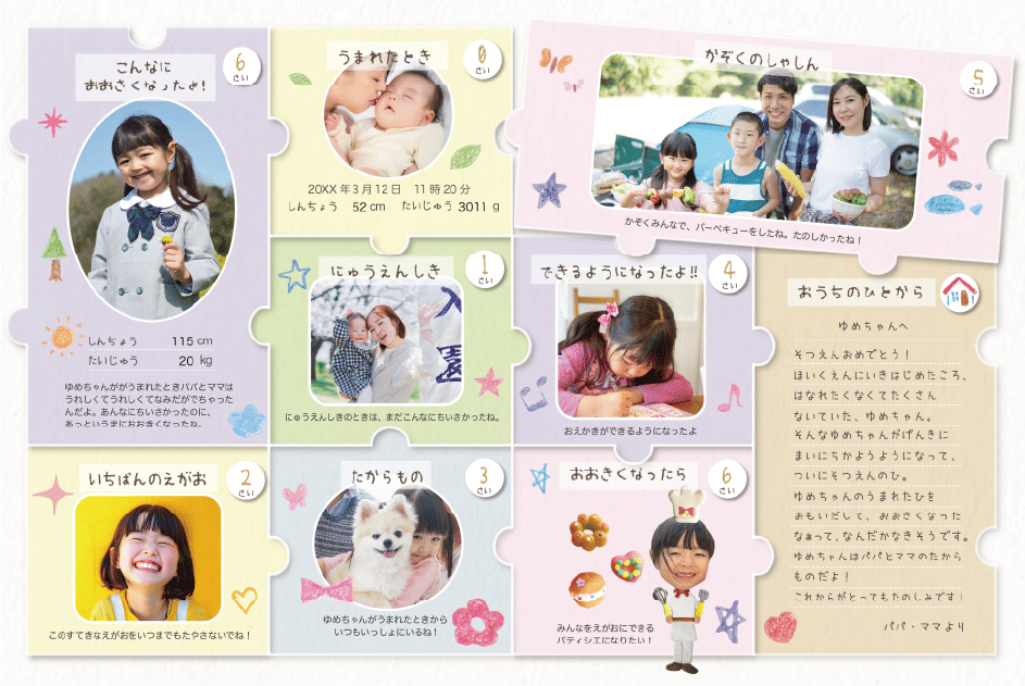 写真でのこすテンプレート 1