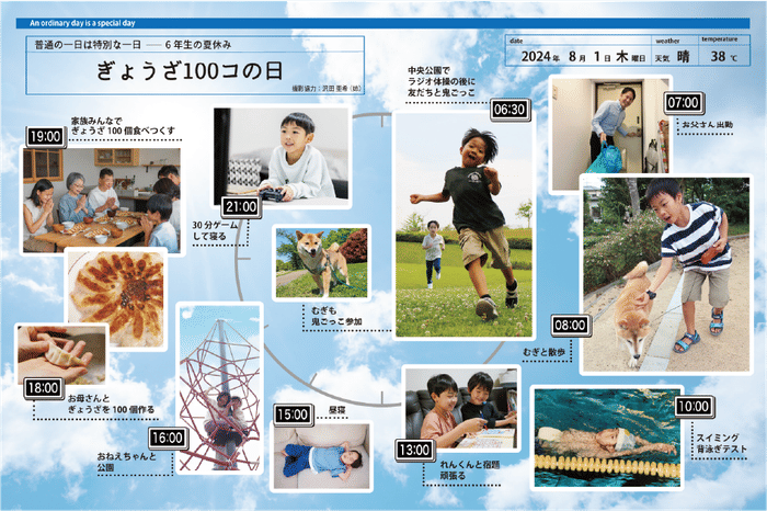 パーソナルページ「普通の一日」のデザイン例