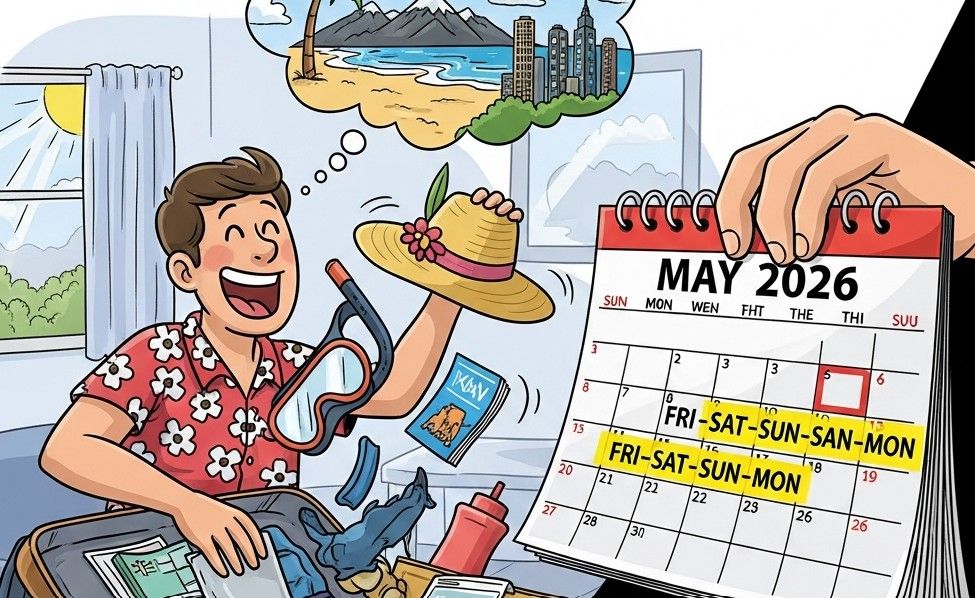 Buka Kalendermu, Siapkan Kopermu: Mengintip Peluang 'Long Weekend' Beruntun di Sisa Bulan Mei 2026