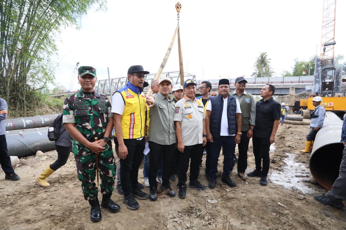 Jembatan Krueng Tingkeum Bireuen Rampung Juli 2026, Kasatgas Tito Apresiasi Menteri PU