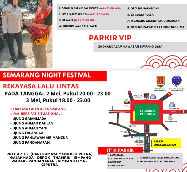 Semarang Night Carnival 2026 Digelar, Arus Lalu Lintas Dialihkan