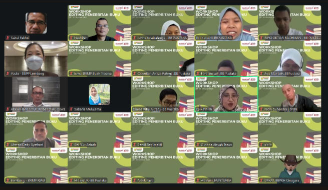 Balai Besar Pustaka Kementerian Selenggarakan Whorkshop Editing Penerbitan Buku