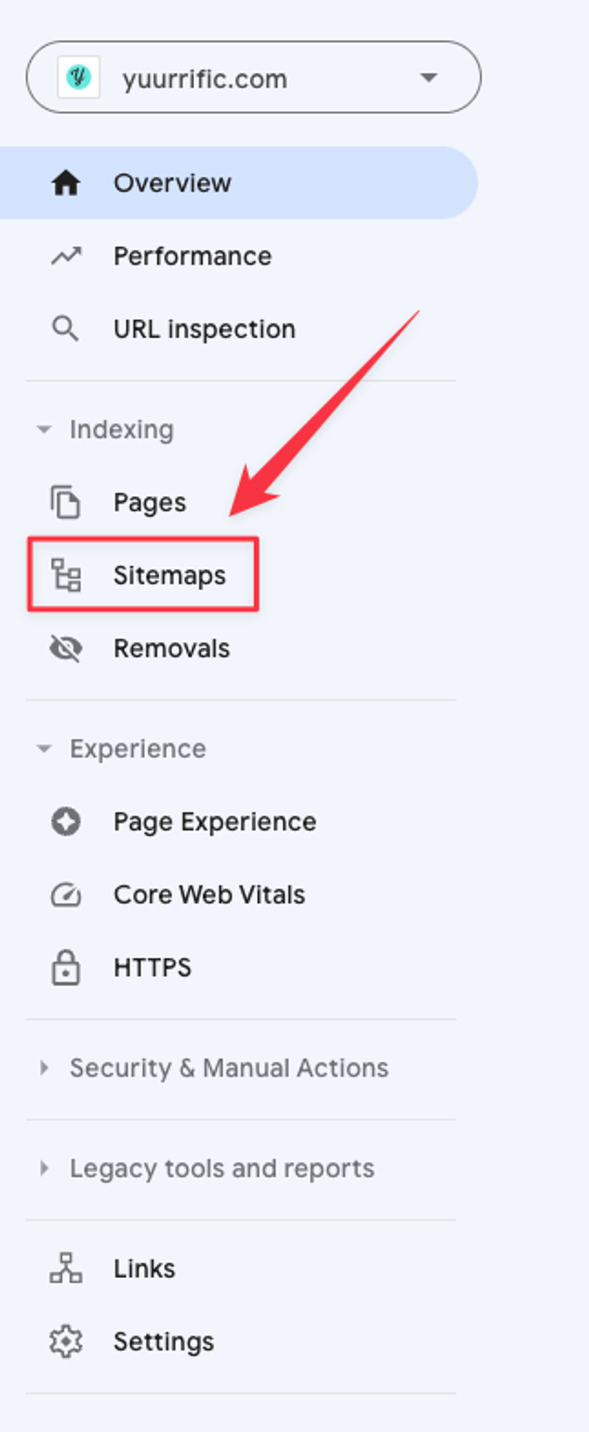 Google Search Console - Sitemap