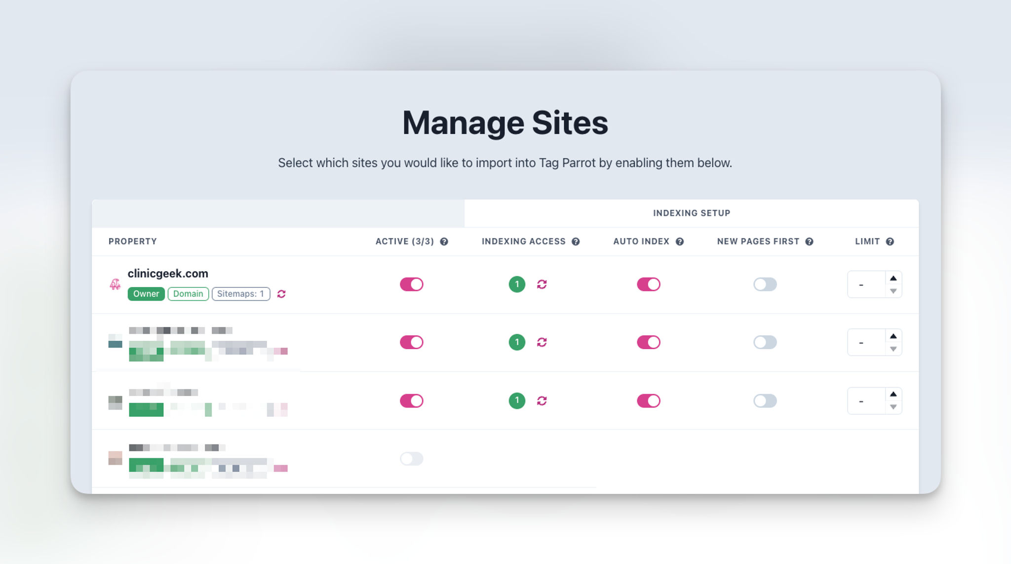 Tag Parrot Dashboard