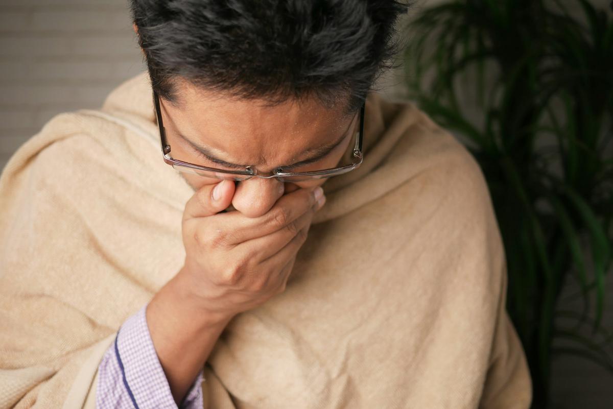 A guy having flu
