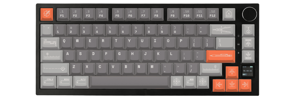 Architect Ajazz AK820 Pro custom keycaps