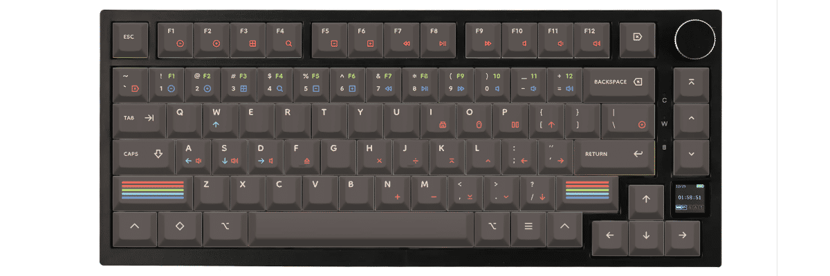 Epoch Dark Ajazz AK820 Pro custom keycaps