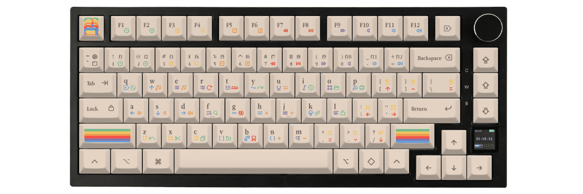 KAM 1977 Ajazz AK820 Pro custom keycaps