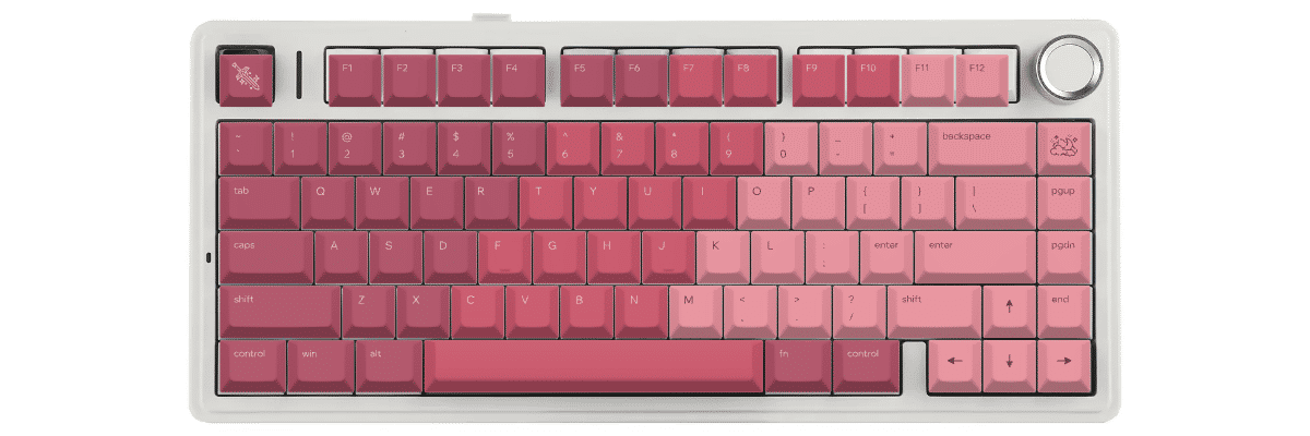 Berry Bloom Aula F75 custom keycaps