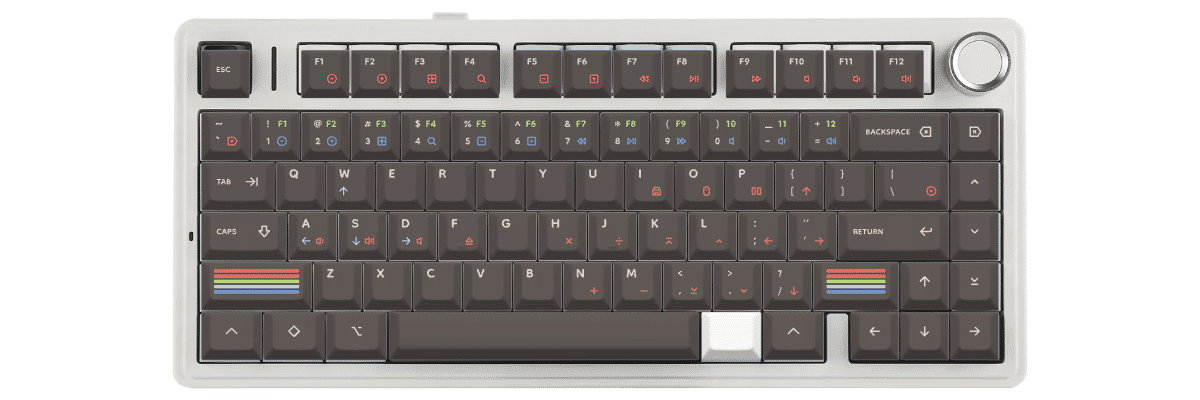 Epoch Dark Aula F75 custom keycaps