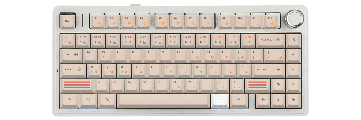 Epoch Light Aula F75 custom keycaps