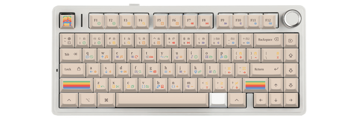 KAM 1977 Aula F75 custom keycaps