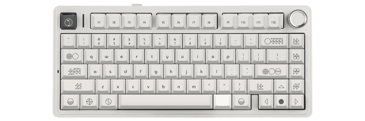 Less is Bauhaus Aula F75 custom keycaps