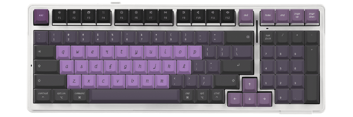 Victor Mono Nightshade Aula F99 custom keycaps