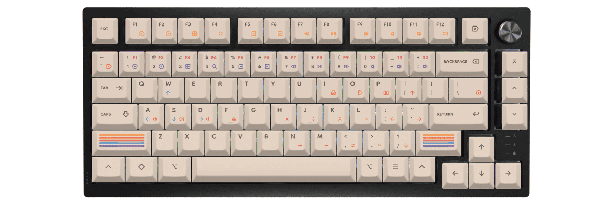 Epoch Light Corsair K65 Plus custom keycaps