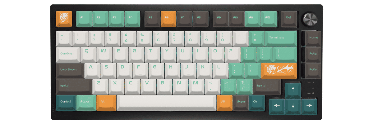 Firefly Corsair K65 Plus custom keycaps