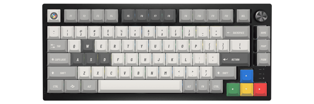 SNES (International) Corsair K65 Plus custom keycaps
