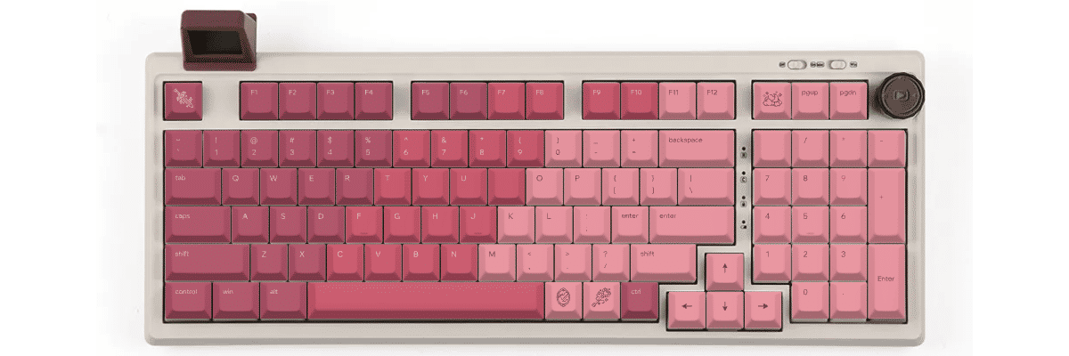 Berry Bloom Epomaker RT100 custom keycaps