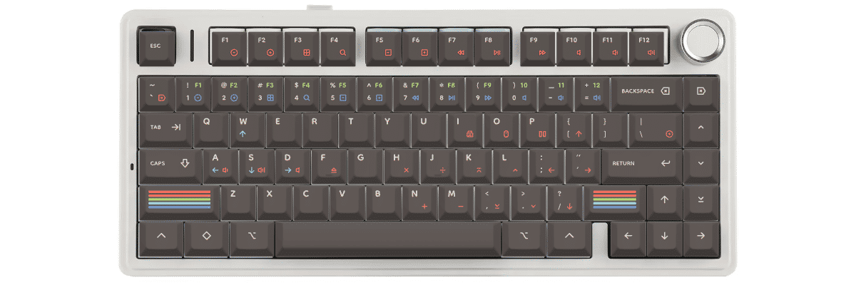 Epoch Dark Epomaker x Aula F75 custom keycaps