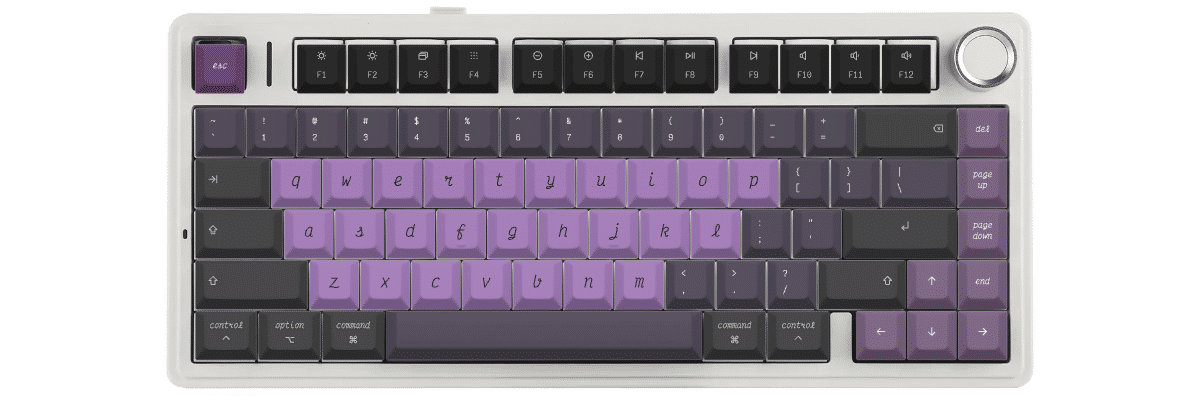 Victor Mono Nightshade Epomaker x Aula F75 custom keycaps