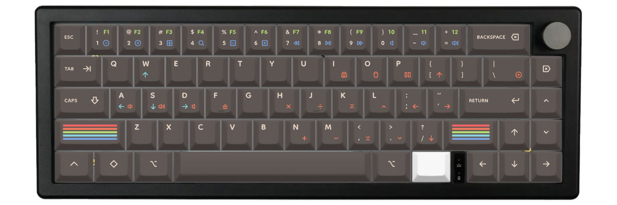 Epoch Dark GMK67 custom keycaps