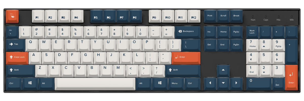 Bluefire Fox Tales Keychron K10 custom keycaps