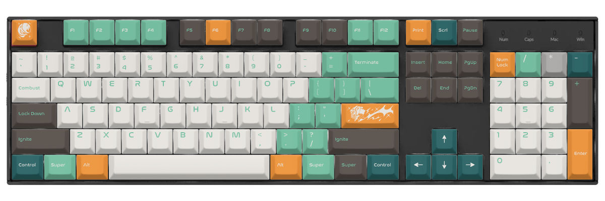 Firefly Keychron K10 custom keycaps