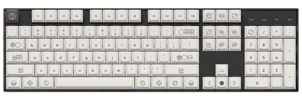 Less is Bauhaus Keychron K10 custom keycaps