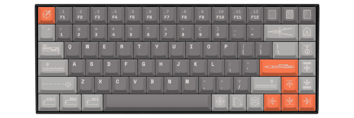 Architect Keychron K2 custom keycaps