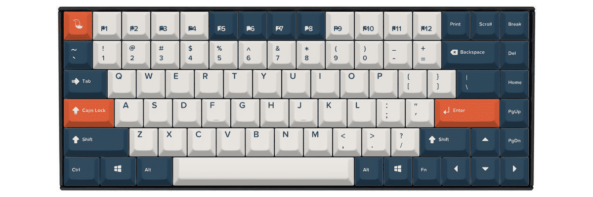 Bluefire Fox Tales Keychron K2 custom keycaps