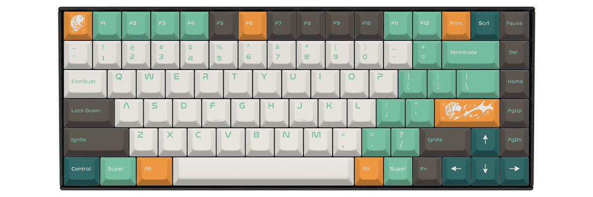 Firefly Keychron K2 custom keycaps