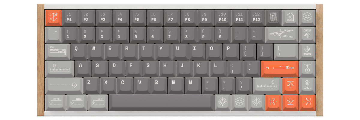 Architect Keychron K2 HE custom keycaps