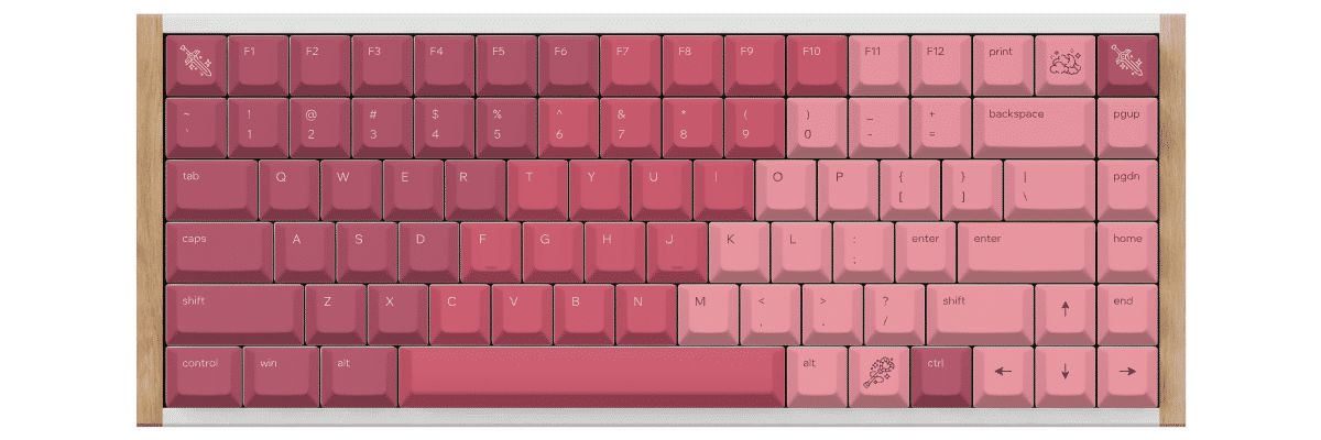Berry Bloom Keychron K2 HE custom keycaps