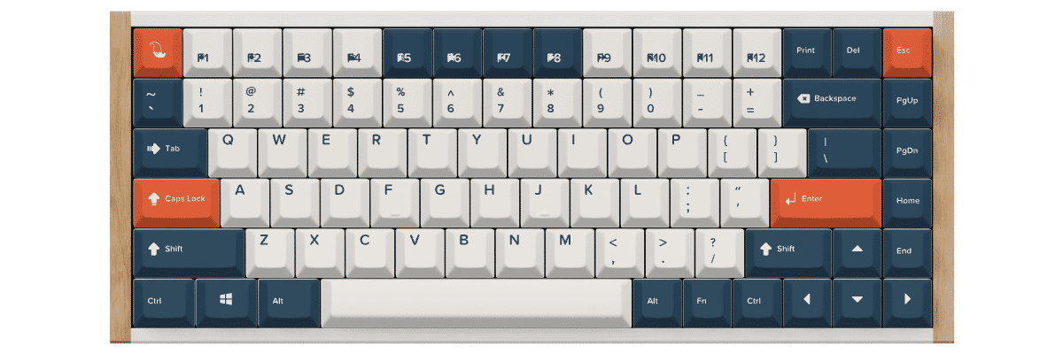 Bluefire Fox Tales Keychron K2 HE custom keycaps