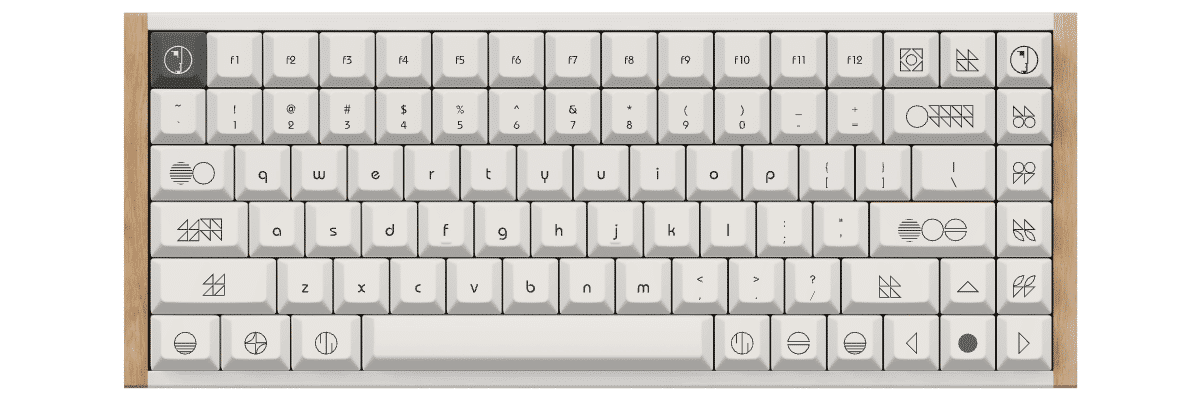 Less is Bauhaus Keychron K2 HE custom keycaps