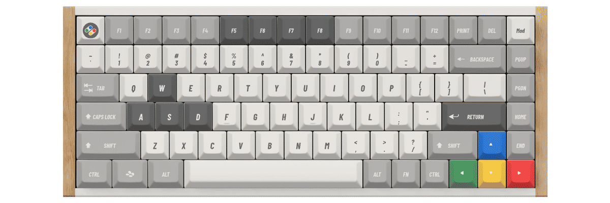 SNES (International) Keychron K2 HE custom keycaps