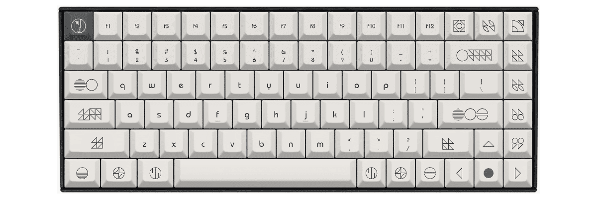 Less is Bauhaus Keychron K2 custom keycaps