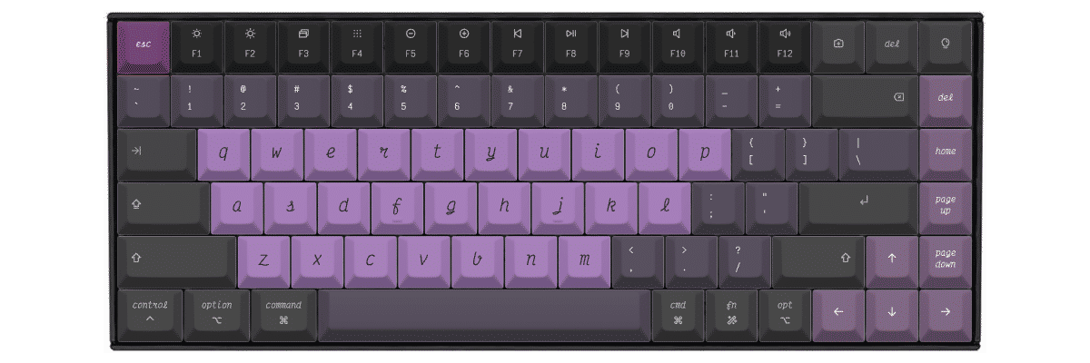 Victor Mono Nightshade Keychron K2 custom keycaps