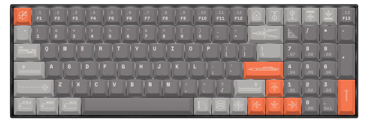 Architect Keychron K4 custom keycaps