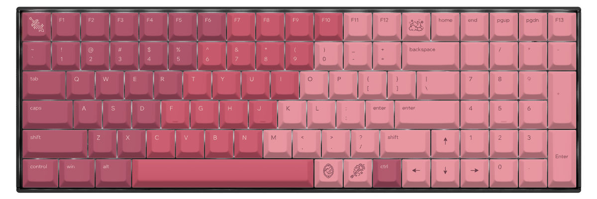Berry Bloom Keychron K4 custom keycaps