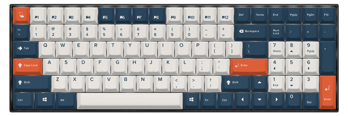 Bluefire Fox Tales Keychron K4 custom keycaps