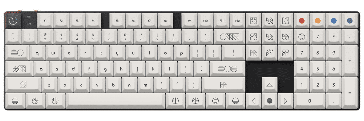 Less is Bauhaus Keychron K5 Max custom keycaps