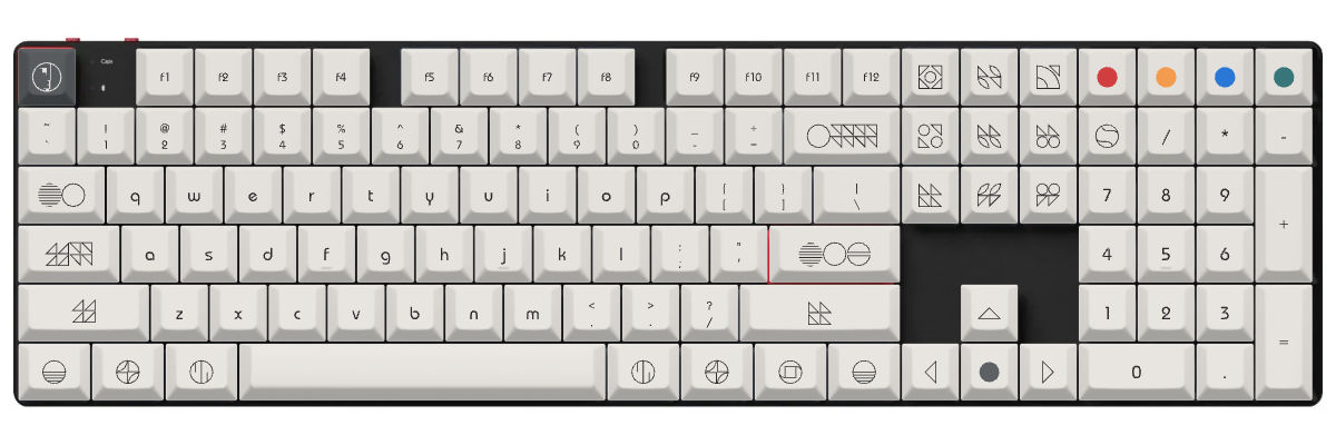 Less is Bauhaus Keychron K5 Pro custom keycaps