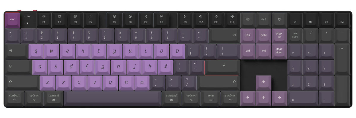 Victor Mono Nightshade Keychron K5 Pro custom keycaps